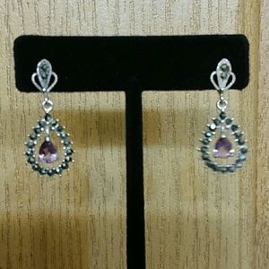 Sterling marcasite earrings fit for a princess!